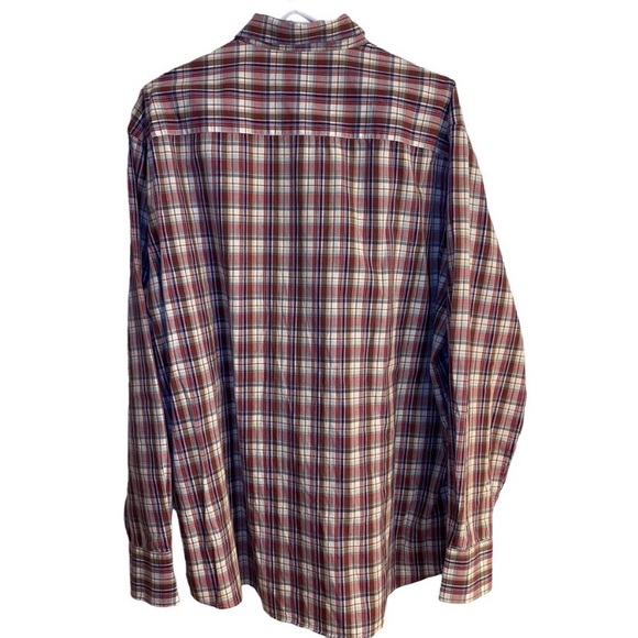Tallia Men’s Red Plaid Button Down Shirt - Picture 3 of 9